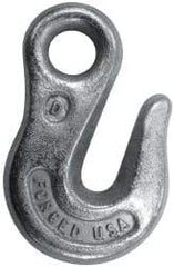 CM - 13,000 Lb Capacity, Chain Grade 43, Steel Eye Hook - 0.83" Hook Throat, 4-1/4" Reach, 1.16" Eye ID, 5/8" Chain Diam, 6.95" OAL, Heat Treated - Industrial Tool & Supply
