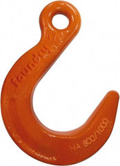 CM - Chain Grade 100, 15,000 Lbs. Load Limit Eye Latchlok Hook - 1.78 Inch Hook Throat, 5.69 Inch Reach, 1.13 Inch Eye Inside Diameter, 1/2 Inch Chain Diameter, 8.16 Inch Overall Length, 3/4 Inch Eye Thickness - Industrial Tool & Supply