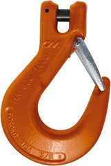 CM - 1/2 Inch Chain Diameter, Grade 100 Clevis Hook - 15,000 Lbs. Load Capacity, 29/50 Inch Inside Diameter, 17/27 Inch Pin Diameter, 1-19/50 Inch Hook Throat, 5-12/25 Inch Hook Width - Industrial Tool & Supply