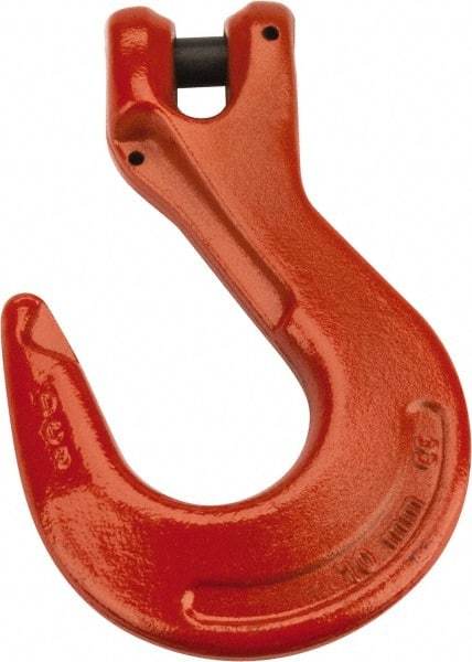 CM - 3/8 Inch Chain Diameter, Grade 100 Clevis Hook - 8,800 Lbs. Load Capacity, 0.47 Inch Inside Diameter, 0.51 Inch Pin Diameter, 1.06 Inch Hook Throat, 6.53 Inch Overall Length, 4.38 Inch Hook Width - Industrial Tool & Supply