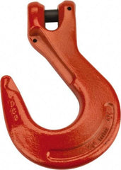 CM - 3/8 Inch Chain Diameter, Grade 100 Clevis Hook - 8,800 Lbs. Load Capacity, 0.47 Inch Inside Diameter, 0.51 Inch Pin Diameter, 1.06 Inch Hook Throat, 6.53 Inch Overall Length, 4.38 Inch Hook Width - Industrial Tool & Supply
