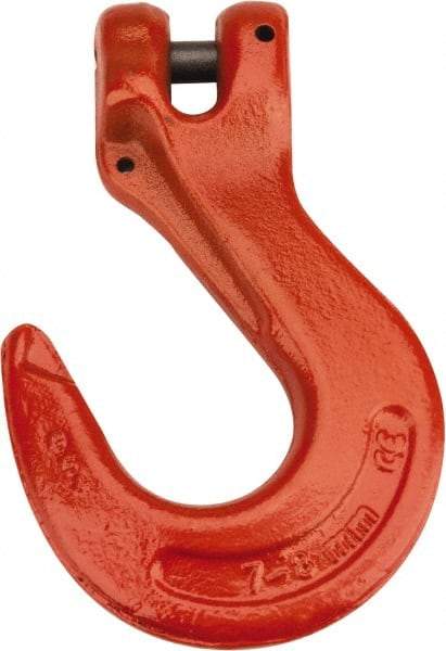 CM - 9/32 Inch Chain Diameter, Grade 100 Clevis Hook - 4,300 Lbs. Load Capacity, 0.38 Inch Inside Diameter, 0.36 Inch Pin Diameter, 0.83 Inch Hook Throat, 5.23 Inch Overall Length, 3.53 Inch Hook Width - Industrial Tool & Supply