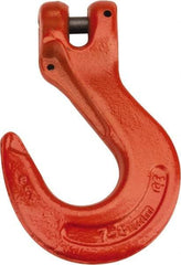 CM - 9/32 Inch Chain Diameter, Grade 100 Clevis Hook - 4,300 Lbs. Load Capacity, 0.38 Inch Inside Diameter, 0.36 Inch Pin Diameter, 0.83 Inch Hook Throat, 5.23 Inch Overall Length, 3.53 Inch Hook Width - Industrial Tool & Supply