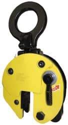 CM - 6,600 Lbs. Load Capacity Plate Clamp - 1-1/4 Inch Max Grip, 1-1/4 Inch Bale Opening, 3.78 Inch Throat Depth, 5.2 Inch Thick and 3.15 Inch Eye Length x 3.15 Inch Eye Width - Industrial Tool & Supply