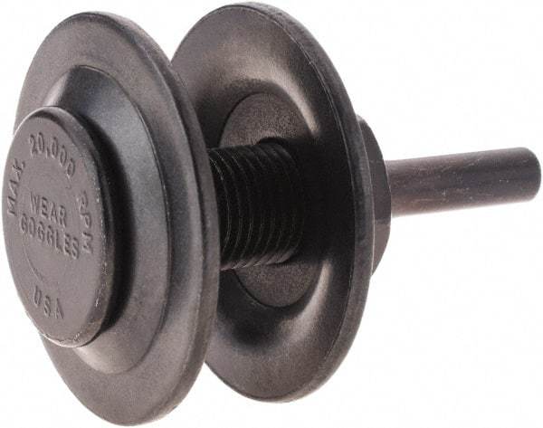 Dynabrade - 1/4" Shank Diam Deburring Wheel Mandrel - 1/2" Wheel Hole Size Compatible - Industrial Tool & Supply