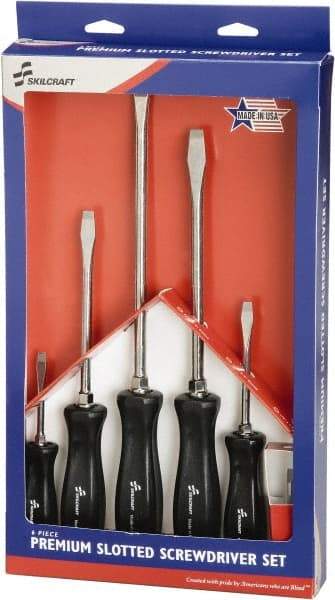 Ability One - 6 Piece Slotted Screwdriver Set - Bit Sizes: Philips #1 to #3 - Industrial Tool & Supply