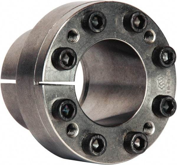 Climax Metal Products - M10 Thread, 3-5/8" Bore Diam, 4.409" OD, Shaft Locking Device - 12 Screws, 45,605 Lb Axial Load, 5.669" OAW, 2.559" Thrust Ring Width, 6,888 Ft/Lb Max Torque - Industrial Tool & Supply