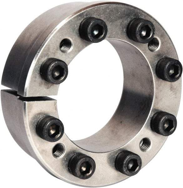 Climax Metal Products - M10 Thread, 3-1/4" Bore Diam, 4.921" OD, Shaft Locking Device - 9 Screws, 34,204 Lb Axial Load, 5.276" OAW, 0.945" Thrust Ring Width, 4,632 Ft/Lb Max Torque - Industrial Tool & Supply