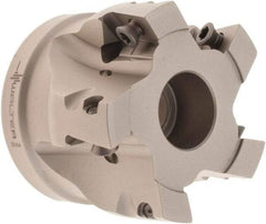 Walter - 5 Inserts, 50mm Cut Diam, 22mm Arbor Diam, 15mm Max Depth of Cut, Indexable Square-Shoulder Face Mill - 40mm High, AD.. 1606.. Insert Compatibility, Through Coolant, Series Xtra-tec - Industrial Tool & Supply