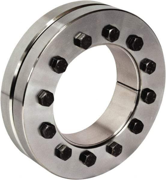 Climax Metal Products - M10 Thread, 110mm Bore Diam, 185mm OD, Shaft Locking Device - 9 Screws, 340,690 Lb Axial Load, 185mm OAW, 1.535" Thrust Ring Width, 12,421 Ft/Lb Max Torque - Industrial Tool & Supply