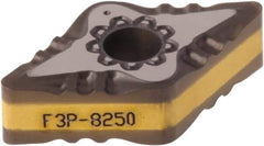 Iscar - DNMG332 F3P Grade IC8250 Carbide Turning Insert - TiCN/Al2O3/TiN Finish, 55° Diamond, 3/8" Inscr Circle, 3/16" Thick, 1/32" Corner Radius - Industrial Tool & Supply