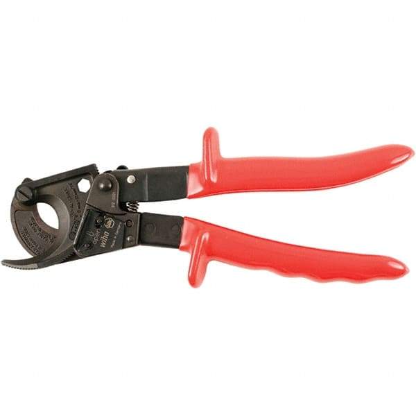 Wiha - 10" OAL, 18 AWG Capacity, Flush Cable Cutter - Curved Head, Urethane Handle - Industrial Tool & Supply