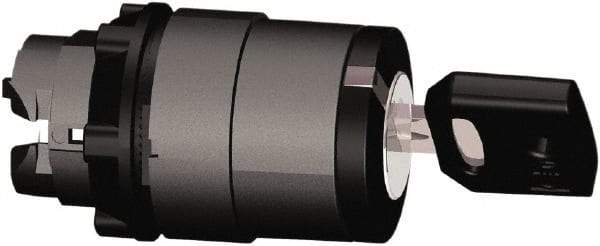 Schneider Electric - 22mm Mount Hole, 2 Position, Key Operated, Selector Switch Only - Black, Maintained (MA), Shock, Vibration and Water Resistant - Industrial Tool & Supply