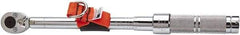 Proto - 3/8" Drive Micrometer Ratchet Head Tethered Torque Wrench - 16 N/m to 80 N/m Torque, 15-1/2" OAL, 0.5 N/m Graduation, Pear Head - Industrial Tool & Supply