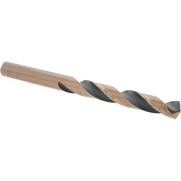 Import - 19/64" High Speed Steel, 135° Point, Round with Flats Shank Maintenance Drill Bit - Industrial Tool & Supply