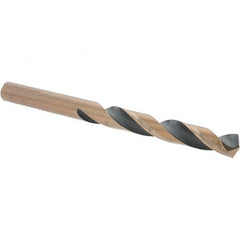 Import - 19/64" High Speed Steel, 135° Point, Round with Flats Shank Maintenance Drill Bit - Industrial Tool & Supply