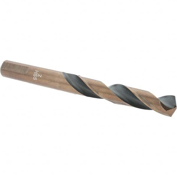 Import - 0.413" High Speed Steel, 135° Point, Round with Flats Shank Maintenance Drill Bit - Industrial Tool & Supply