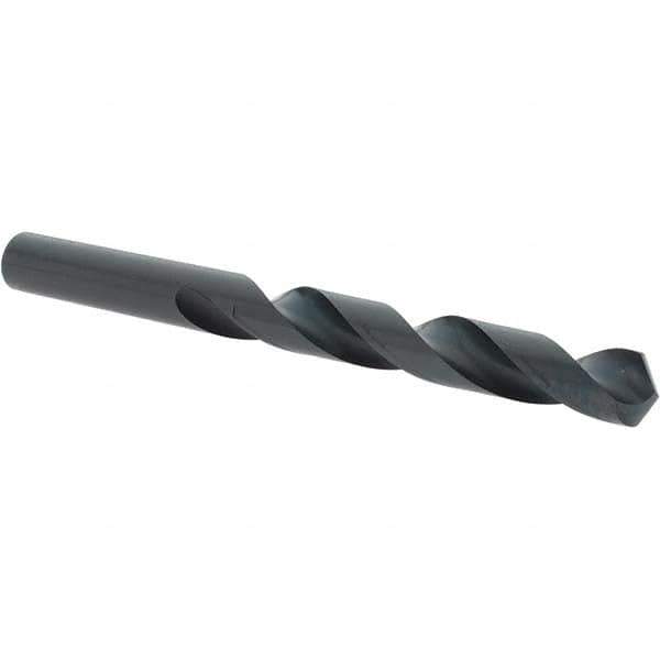 Import - 13mm 118° High Speed Steel Jobber Drill - Oxide Finish, Right Hand Cut, Spiral Flute, Straight Shank, 5-63/64" OAL, Standard Point - Industrial Tool & Supply
