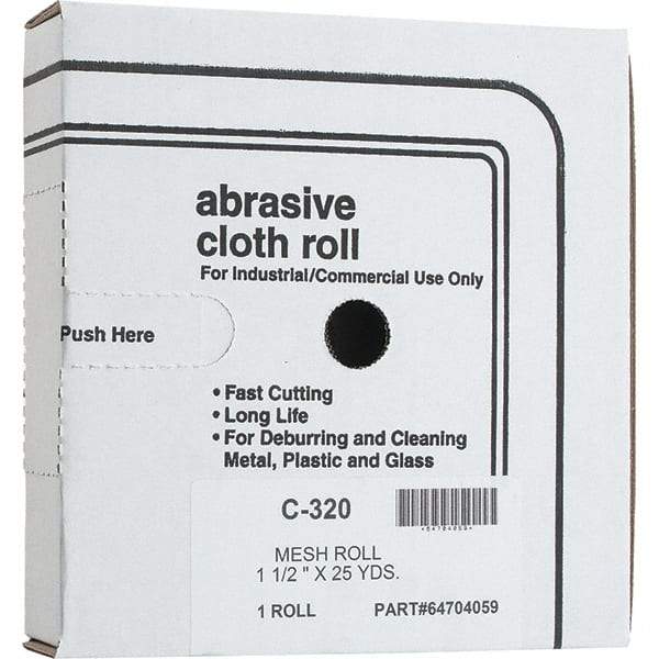 Made in USA - Shop Rolls   Abrasive Material: Silicon Carbide    Roll Width (Inch): 1-1/2 - Industrial Tool & Supply