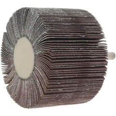 Value Collection - 3" Diam x 2" Face Width, Fine Aluminum Oxide Coated Mounted Flap Wheel - 1/4" Shank Mount, 120 Grit, 20,000 Max RPM - Industrial Tool & Supply