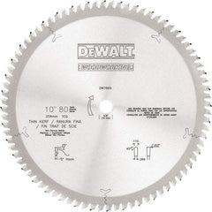 DeWALT - 10" Diam, 5/8" Arbor Hole Diam, 80 Tooth Wet & Dry Cut Saw Blade - Tungsten Carbide-Tipped, Standard Round Arbor - Industrial Tool & Supply
