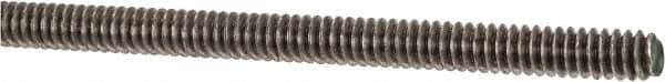 Made in USA - #10-24 UNC (Coarse), 3' Long, Stainless Steel Threaded Rod - Right Hand Thread - Industrial Tool & Supply