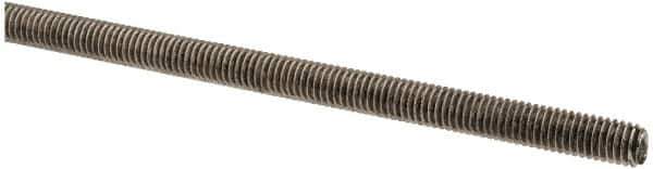 Made in USA - #10-32 UNF (Fine), 3' Long, Stainless Steel Threaded Rod - Right Hand Thread - Industrial Tool & Supply