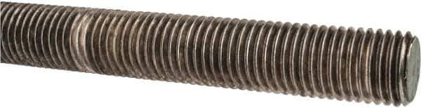 Made in USA - 7/8-9 UNC (Coarse), 3' Long, Stainless Steel Threaded Rod - Right Hand Thread - Industrial Tool & Supply