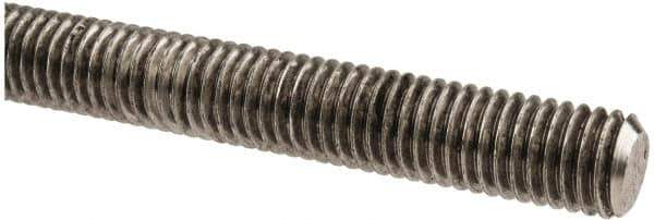 Made in USA - 1/2-13 UNC (Coarse), 6' Long, Stainless Steel Threaded Rod - Right Hand Thread - Industrial Tool & Supply