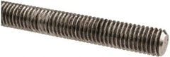 Made in USA - 1/2-13 UNC (Coarse), 6' Long, Stainless Steel Threaded Rod - Right Hand Thread - Industrial Tool & Supply