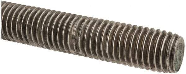 Made in USA - 5/8-11 UNC (Coarse), 6' Long, Stainless Steel Threaded Rod - Right Hand Thread - Industrial Tool & Supply
