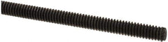 Value Collection - 1/4-20 UNC (Coarse), 6' Long, Medium Carbon Steel Threaded Rod - Black Oxide Finish, Right Hand Thread - Industrial Tool & Supply
