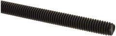 Value Collection - 5/16-18 UNC (Coarse), 6' Long, Medium Carbon Steel Threaded Rod - Black Oxide Finish, Right Hand Thread - Industrial Tool & Supply