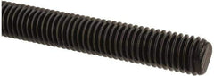 Value Collection - 1/2-13 UNC (Coarse), 6' Long, Medium Carbon Steel Threaded Rod - Black Oxide Finish, Right Hand Thread - Industrial Tool & Supply