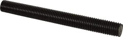 Value Collection - 1-8 UNC (Coarse), 6' Long, Medium Carbon Steel Threaded Rod - Black Oxide Finish, Right Hand Thread - Industrial Tool & Supply