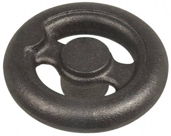 Made in USA - 7", Offset Handwheel - 1-5/8" Hub, Cast Iron, Plain Finish - Industrial Tool & Supply