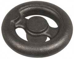 Made in USA - 7", Offset Handwheel - 1-5/8" Hub, Cast Iron, Plain Finish - Industrial Tool & Supply