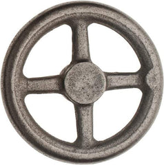 Made in USA - 7", Straight Handwheel - 1-3/4" Hub, Cast Iron, Plain Finish - Industrial Tool & Supply