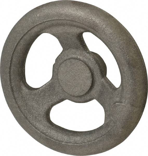 Made in USA - 5", Offset Handwheel - 1-1/4" Hub, Cast Iron, Plain Finish - Industrial Tool & Supply