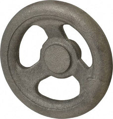 Made in USA - 5", Offset Handwheel - 1-1/4" Hub, Cast Iron, Plain Finish - Industrial Tool & Supply