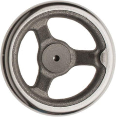 Made in USA - 6", Offset Handwheel - 1-3/8" Hub, Cast Iron, Plain Finish - Industrial Tool & Supply