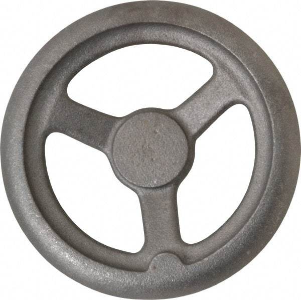 Made in USA - 7", Offset Handwheel - 1-5/8" Hub, Cast Iron, Plain Finish - Industrial Tool & Supply