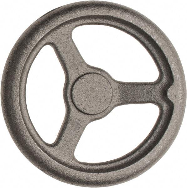 Made in USA - 8", Offset Handwheel - 1-3/4" Hub, Cast Iron, Plain Finish - Industrial Tool & Supply