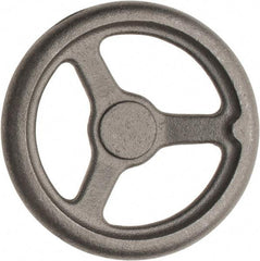 Made in USA - 8", Offset Handwheel - 1-3/4" Hub, Cast Iron, Plain Finish - Industrial Tool & Supply