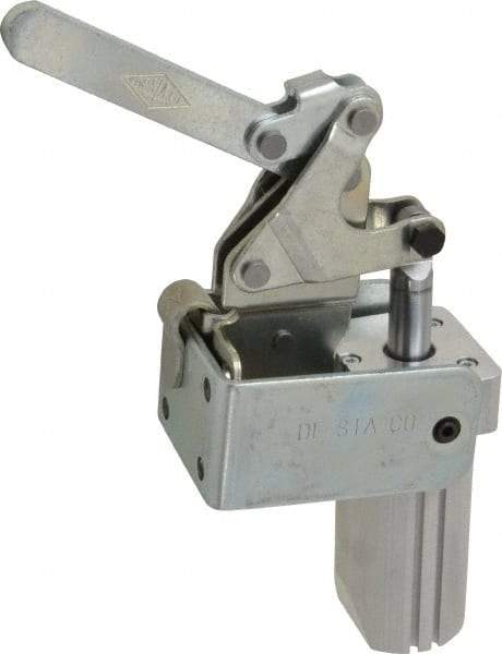 De-Sta-Co - 700 Lb Inner Hold Capacity, Vert Mount, Air Power Hold-Down Toggle Clamp - 1/8 NPT Port, 145 Max psi, 88° Bar Opening, 99.31mm Height Under Bar - Industrial Tool & Supply
