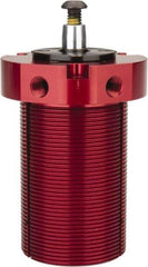 De-Sta-Co - 90 Lb Clamping Force, Left Hand Swing, 31.75mm Total Stroke, Single-Acting Pneumatic Swing Clamp - 1/8 NPT Port, 85.3mm Body Length x 76.2mm Body Width, 2.01 Cu In (Clamp), 2.26 Cu In (Unclamp), 130 Max psi - Industrial Tool & Supply