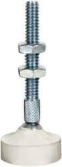 De-Sta-Co - 1/4-20 Carbon Steel Swivel Foot Tip Clamp Spindle Assembly - 39.62mm Thread Length, 65mm OAL, Flat Tip Cap, 1" Tip Surface Diam, Use with Toggle Clamps - Industrial Tool & Supply