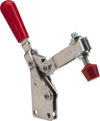 De-Sta-Co - 600 Lb Holding Capacity, Vertical Handle, Manual Hold Down Toggle Clamp - 58° Handle Movement, 103° Bar Opening, U-Bar, Straight Base, Electro-Plated Zinc, Carbon Steel - Industrial Tool & Supply