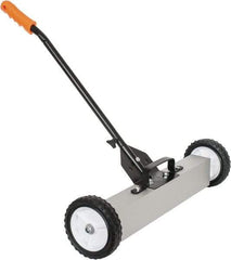 Shields Magnetics - 24" Long Push Magnetic Sweeper with Wheels - 6-13/16" Wide x 13" High x 48" Long, 7" Wheel Diam, 3/4 to 1-1/2" Clearance - Industrial Tool & Supply