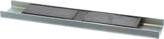 Eclipse - 45 Max Pull Force Lb, 12" Long x 2" Wide x 5/8" Thick, Rectangular Channel, Ceramic Fixture Magnet - 212°F Max Operating Temp, 0.01" Mounting Hole Diam, Stainless Steel Housing - Industrial Tool & Supply